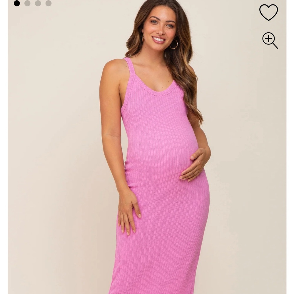 Pink blush maternity dress